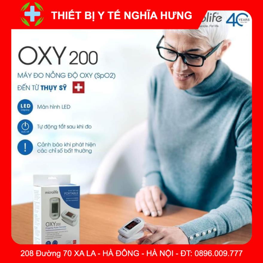 Máy Đo Nồng Độ Oxi Trong Máu Microlife Oxy200 | Thương Hiệu Thụy Sỹ - Bảo Hành 24 Tháng