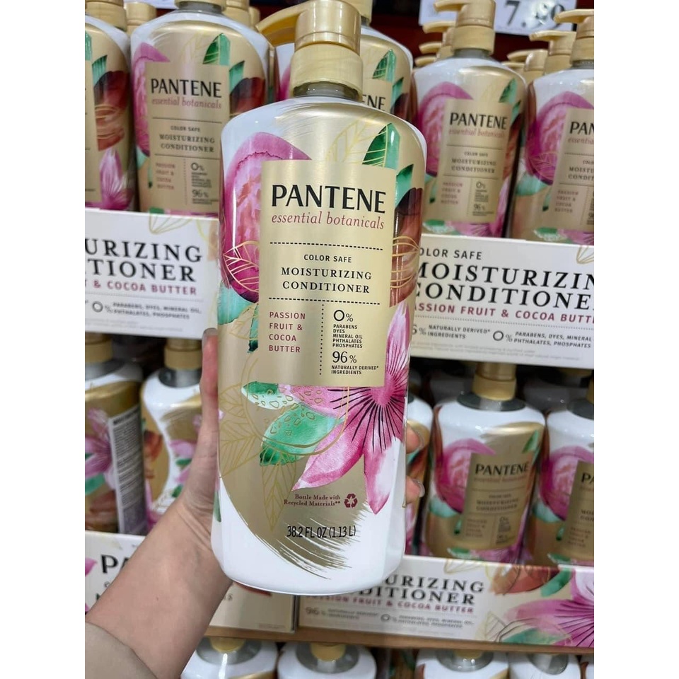 Dầu gội và dầu xả Pantene Essential Botanicals Passion Fruit &amp; Cocoa Butter - EDS Hàng Mỹ