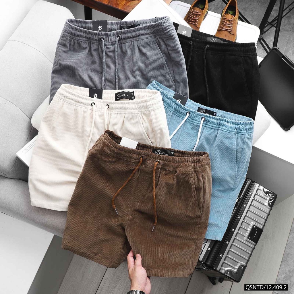 Quần Short Gân Sọc Nam BENTINO LOGO 4 Màu Trẻ Trung, Cá Tính