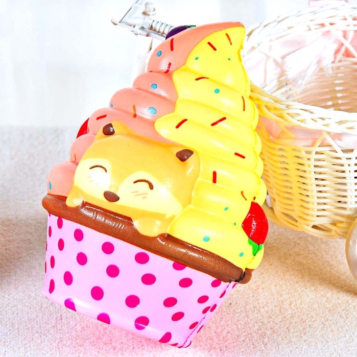 Squishy Lớn JUMBO Hình bánh gato kem shit thú gấu nâu Đồ Chơi Xốp Giảm Stress Hình mềm mịn dễ Thương đàn hồi Cho Bé