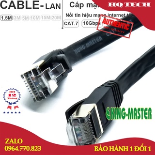DÂY MẠNG INTERNET TỐC ĐỘ CAO CAT7 10Gbps 600MHz MỎNG FTP CHỐNG NHIỄU ĐỒNG 100% CHÍNH HÃNG Kingmaster 15 mét KC715