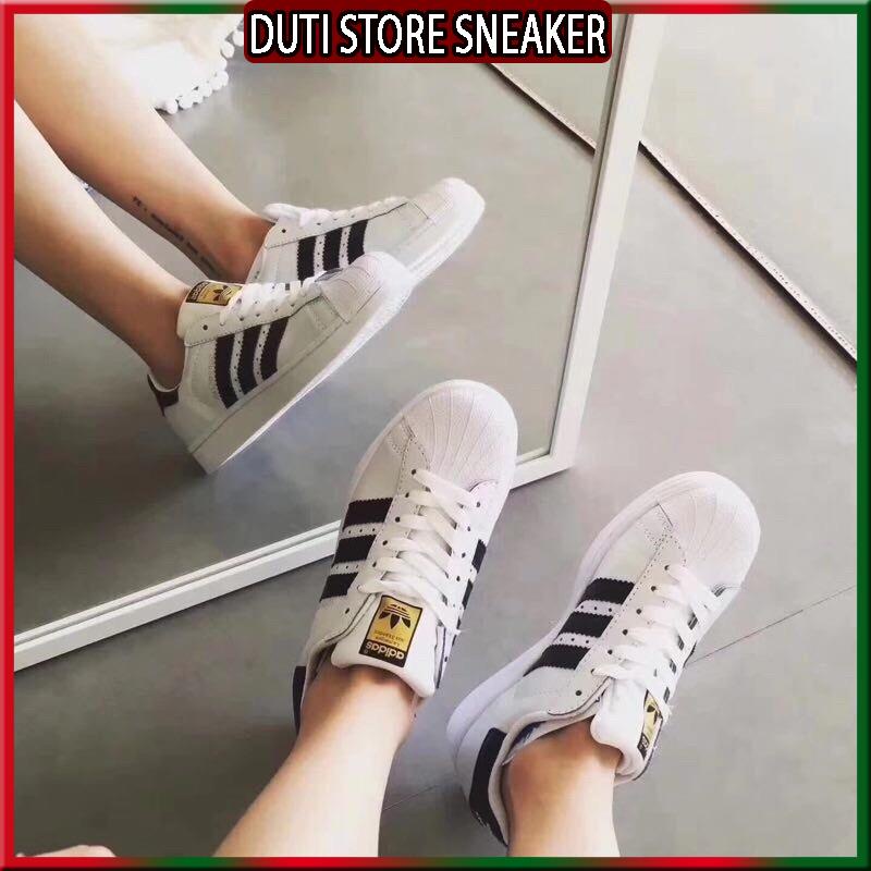 GIày superstar mũi sò màu trắng sọc đen, giày thể thao adidas nam nữ cao cấp sezi 36_43