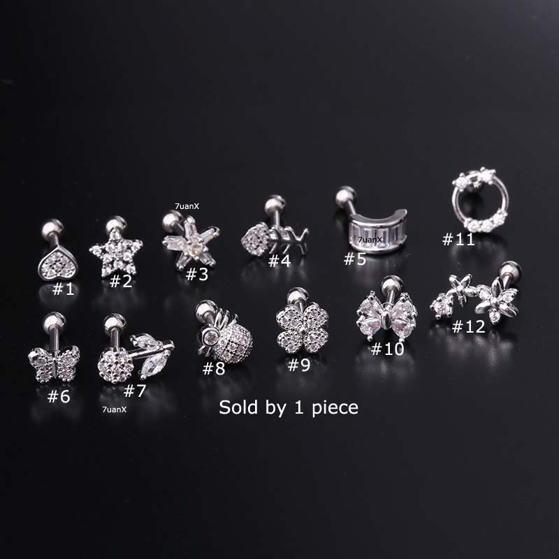 Bông tai hình ngôi sao / trái tim / nhiều hình dạng khác 16guge