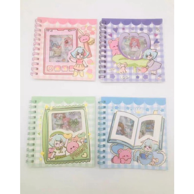 Sổ lò xo sticker 10 trang (có thể dùng làm sổ lưu trữ), size 11cm