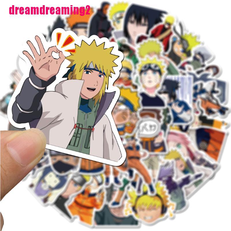 Bộ 50 Miếng Dán Chống Thấm Nước Hình Naruto