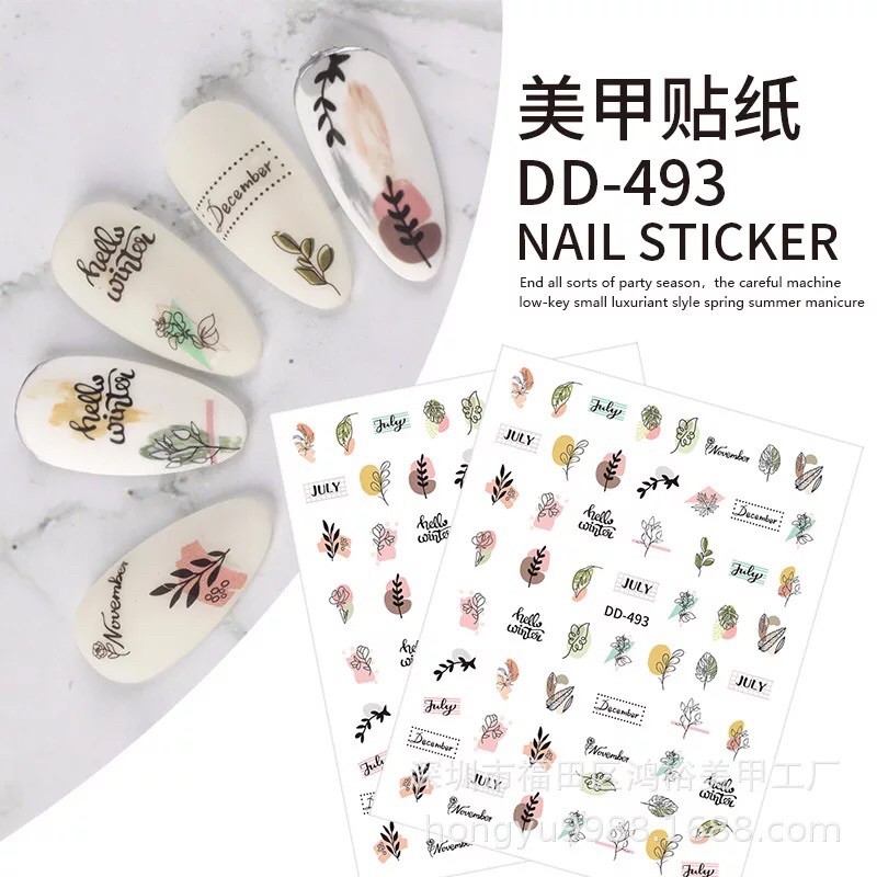 Sticker dán móng tay họa tiết 3D