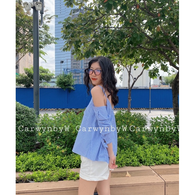 Áo babydoll Nơ Trễ Vai ( Pansy Top)