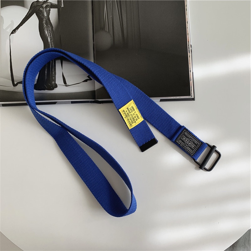 Thắt Lưng Nam Nữ BR Bằng Vải Punstore Đẹp- Dây Lưng Nam Nữ Unisex Mặt Kim Loại Dây Vải Hàn Quốc - BR