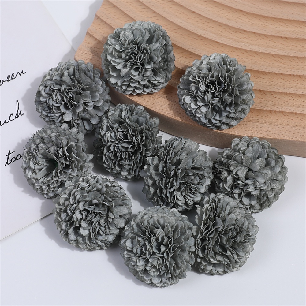 Set 5 Bông Hoa Cẩm Tú Cầu Giả 4cm Trang Trí Tiệc Cưới / Giáng Sinh / Năm Mới
