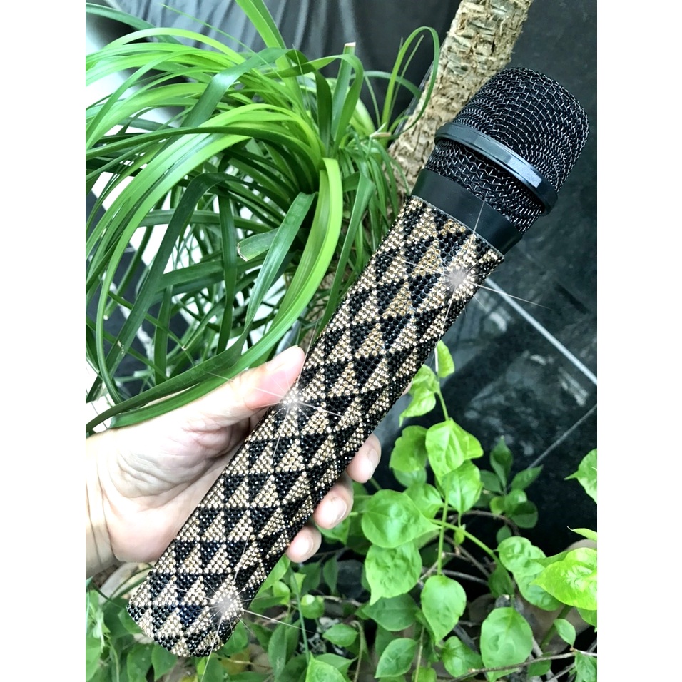 Vỏ bọc micro đính đá - Vỏ bọc tay micro sang chảnh
