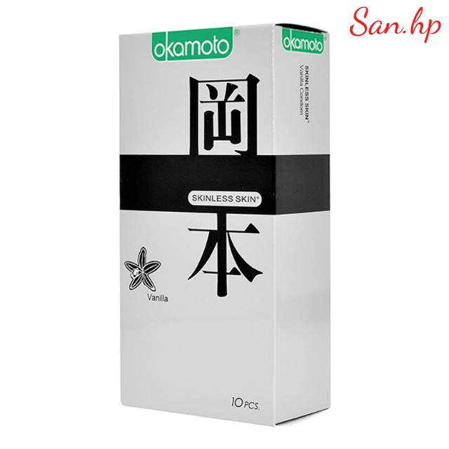 [ Combo 2 hộp ] Bao Cao Su Okamoto Skinless Skin Vanilla Hương Vani Hộp 10 Cái