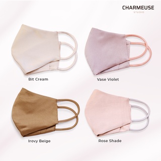 Khẩu Trang Lụa Charmeuse Cao Cấp 3 Lớp (Có 6 Màu) - Charmeuse Studio