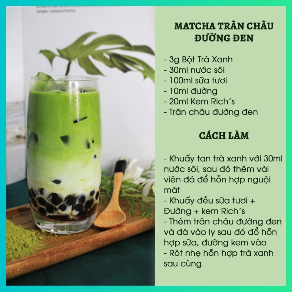 Bột Matcha Trà Xanh Behena 50g Chống Lão Hóa, Giảm Thâm Mụn, Làm Sạch Mụn, Dưỡng Trắng Da