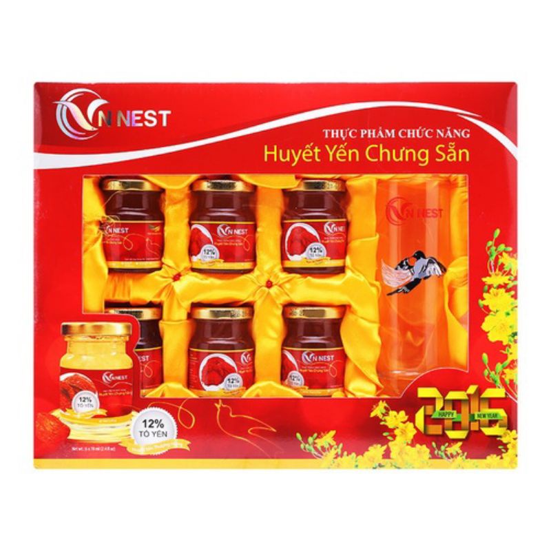 [Hộp 6 hũ/70ml] Yến Huyết chưng sẵn VN Nest-12% huyết yến