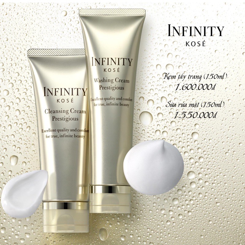 Sữa rửa mặt làm sạch sâu dành cho da lão hoá Kosé cao cấp - Infinity Prestigious Washing Cream