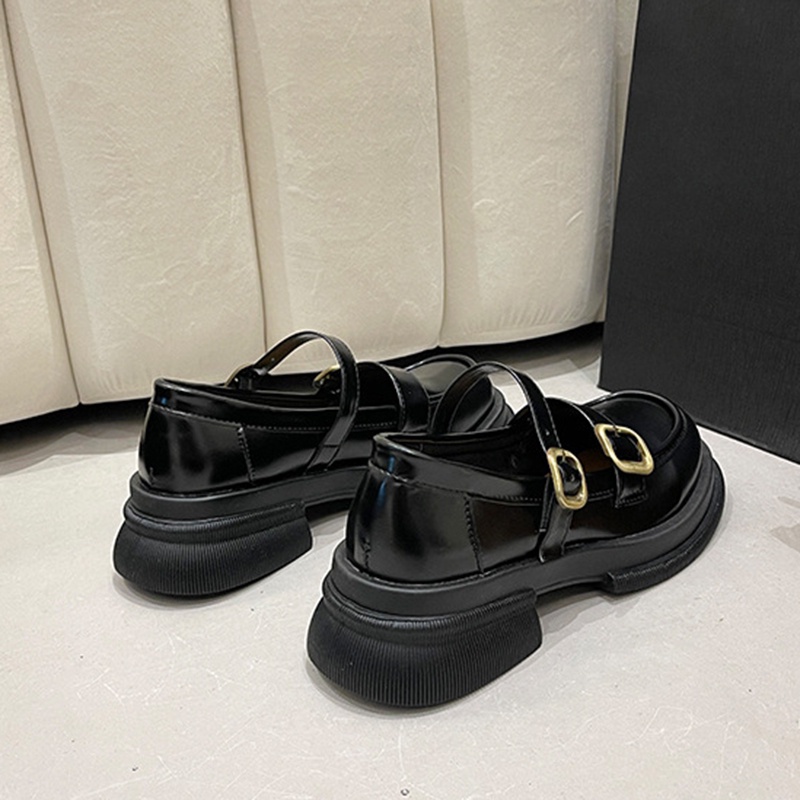 Giày da bít mũi IELGY phong cách retro Anh Quốc thời trang cho nữ