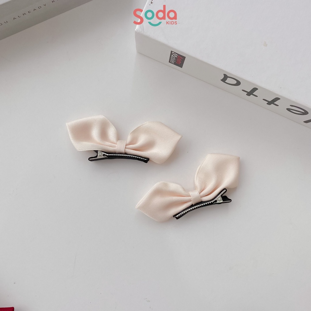 Sét 2 kẹp nơ đứng trơn (Ảnh thật)