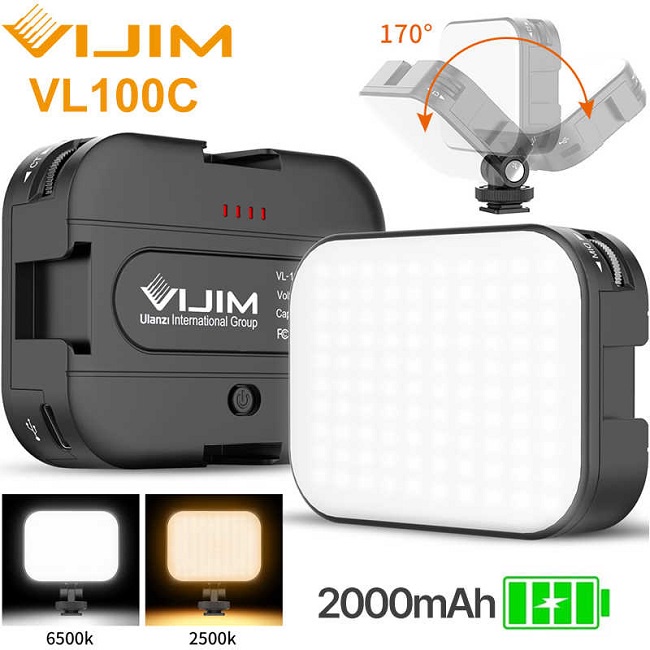 Đèn Led VIJIM VL100C Bi-Color hổ trợ ánh sáng chụp ảnh, quay phim