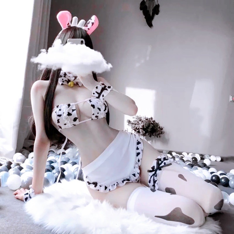 Cosplay cô bé bò sữa cột dây váy sexy hàng cao cấp loại 1