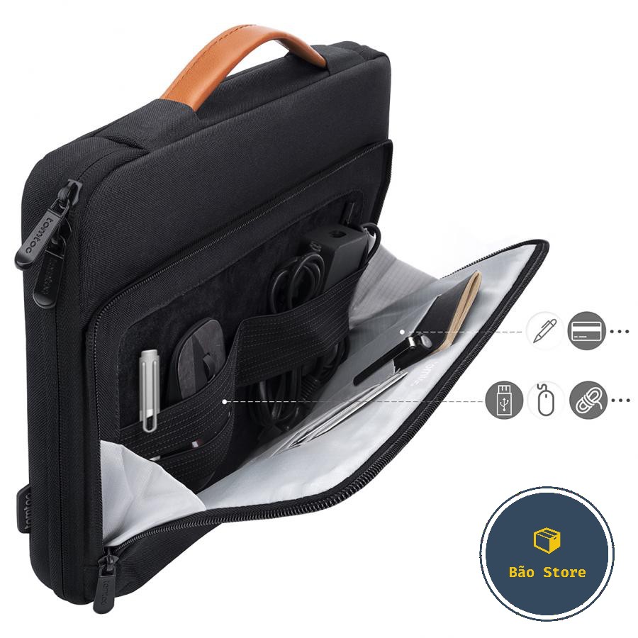 Túi Xách Chống Sốc Laptop/Macbook [ FREESHIP] TÚI XÁCH CHỐNG SỐC TOMTOC BRIEFCASE -SLIVER (T082) | BigBuy360 - bigbuy360.vn