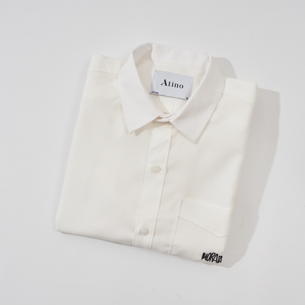 Áo Sơ Mi Dài Tay Nam Trơn ATINO Vải Cotton mềm mịn thoáng mát Form Regular SM3.4008