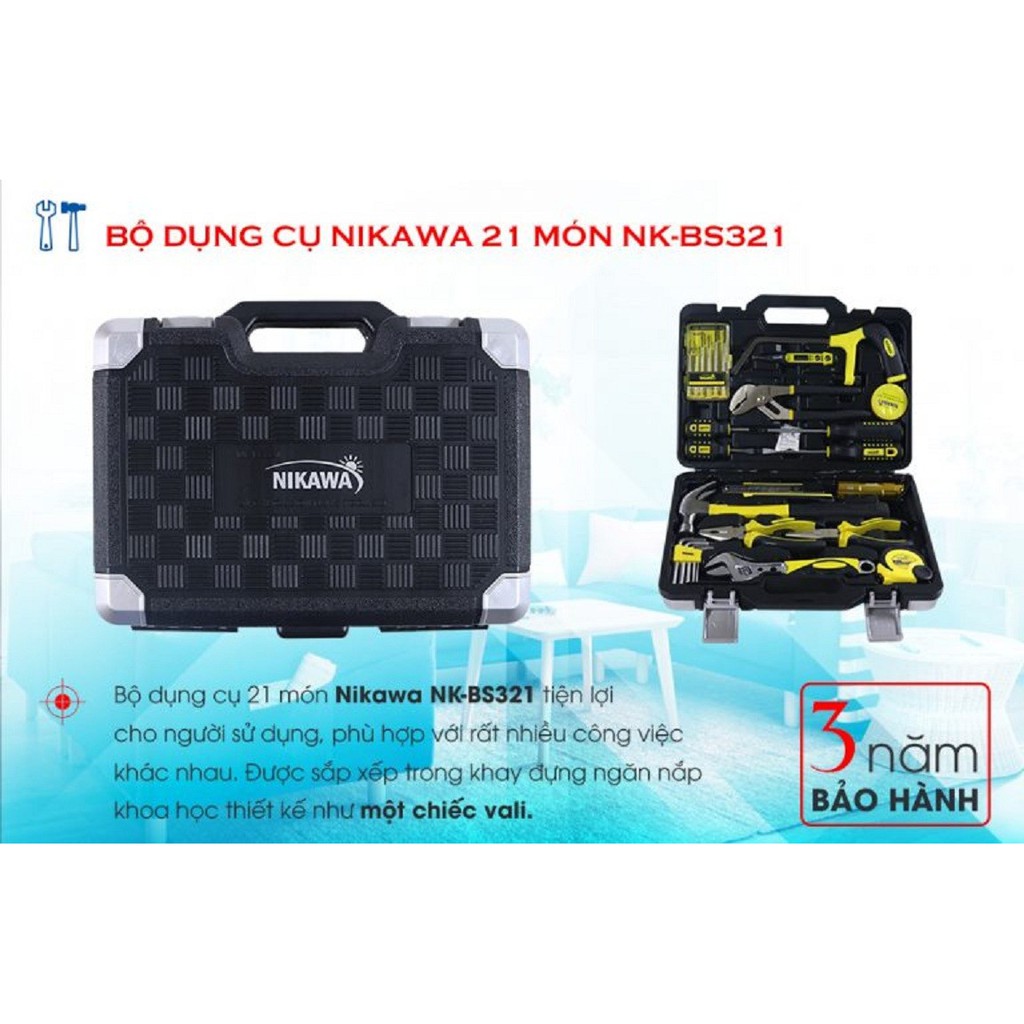 Bộ dụng cụ đa năng Nikawa 21 món NK-BS321