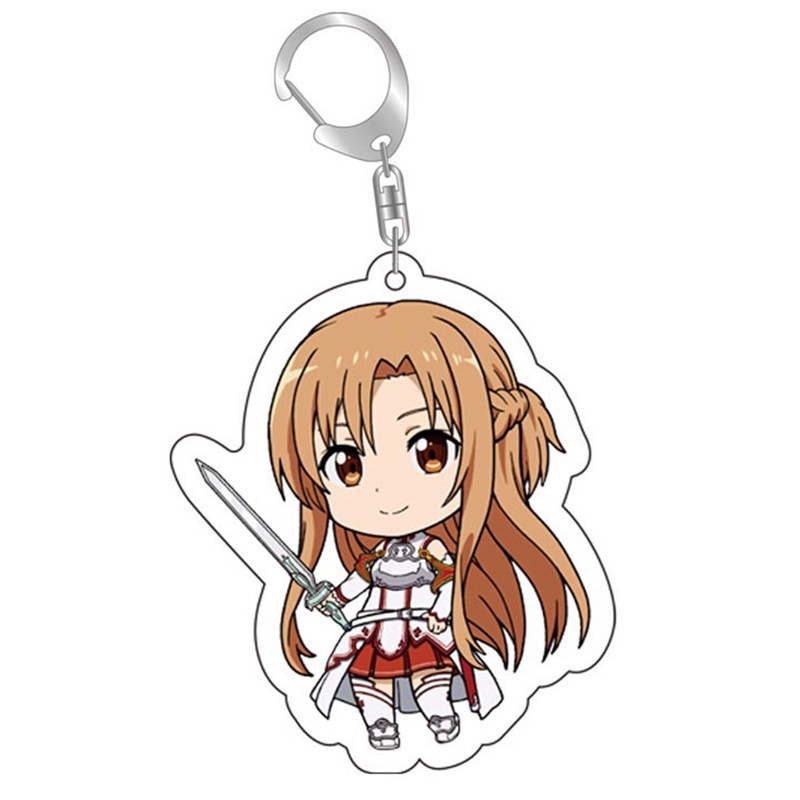 Móc Khóa Kim Loại Hình Sword Art Online Kirito Asuna Yuuki Asuna Asada Shino Q