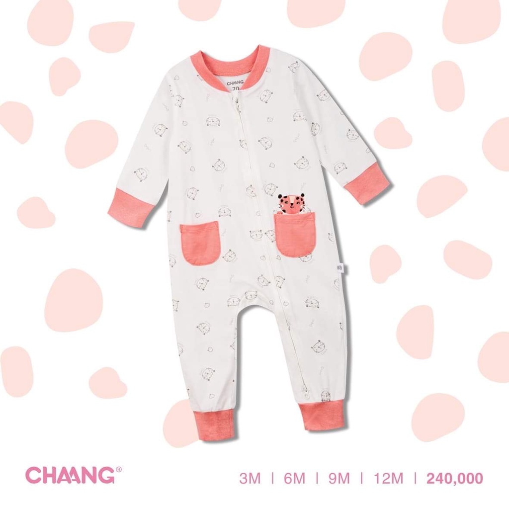 Chaang body dài tay khoá chéo Jungle cho bé trai, bé gái, body cotton, bộ liền thân