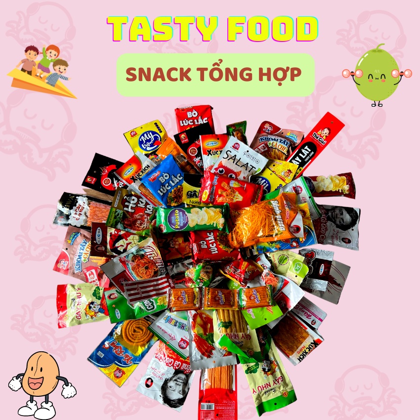Snack bim bim nhiều loại Hằng Đại Tăm que cay tẩm vị ăn liền, Ba anh em food Việt Nam 20g-30g