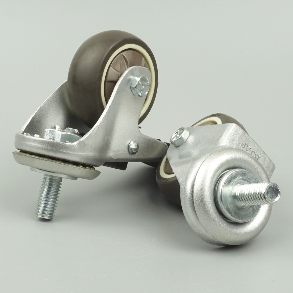 Bánh xe SUPO 50x21 Cao su mềm, cọc vít M10