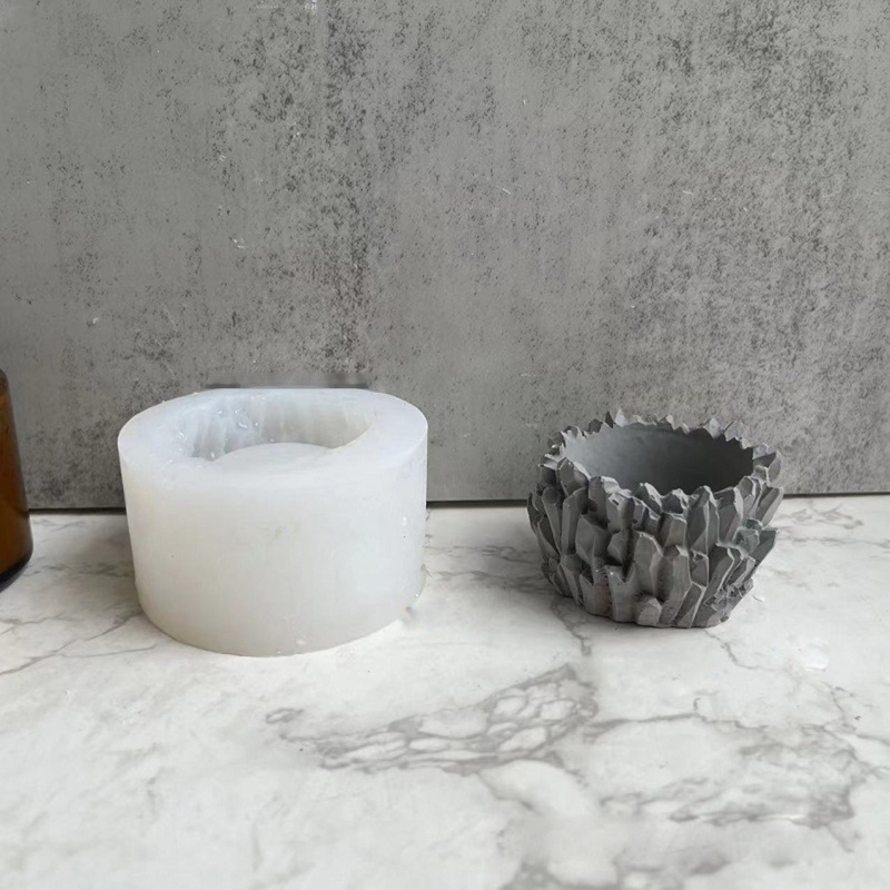 Khuôn Silicone Làm Chậu Hoa Sen Đá Resin
