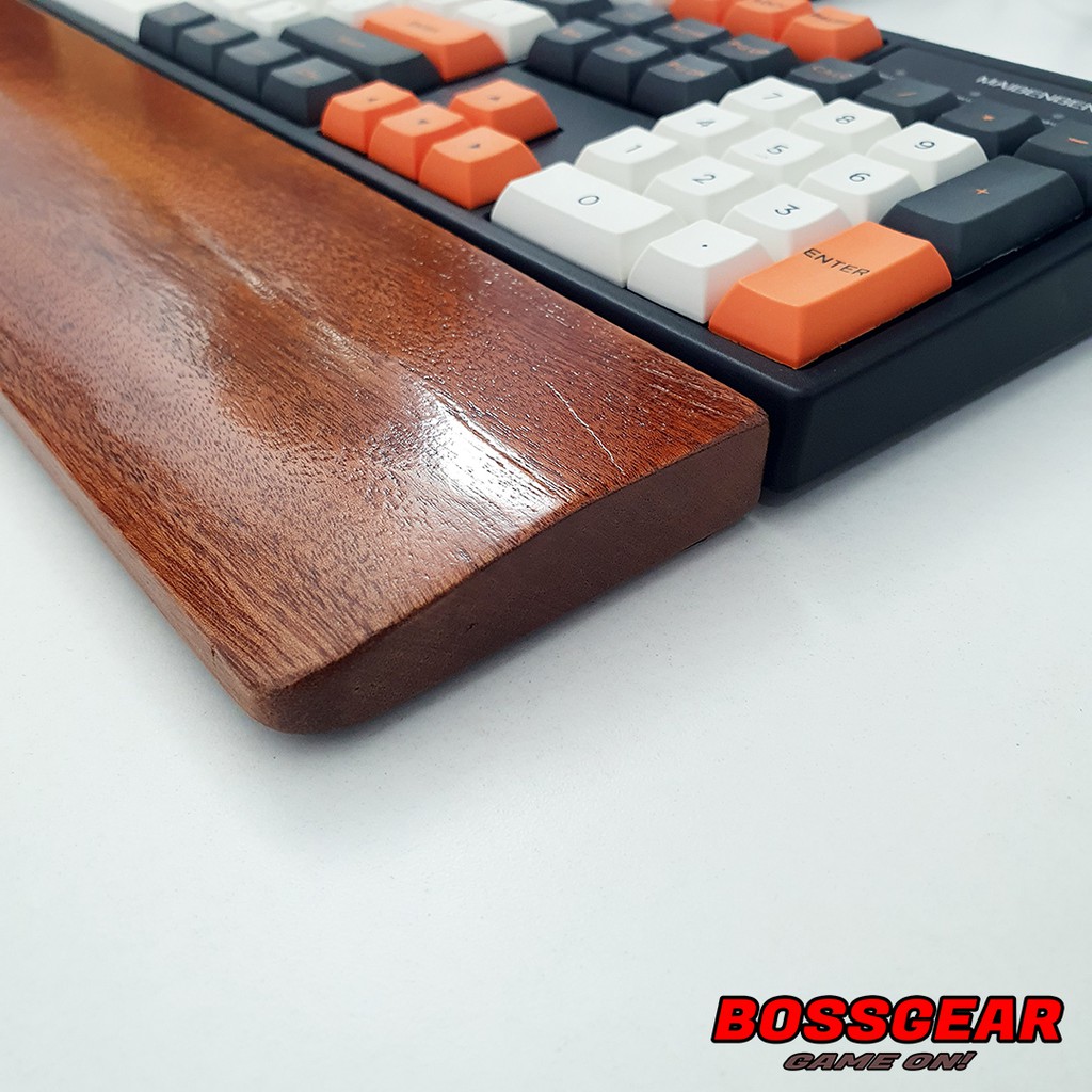 Kê tay bằng gỗ dành cho bàn phím cơ ( kê tay dầy và được hoàn thiện tốt, màu tối )
