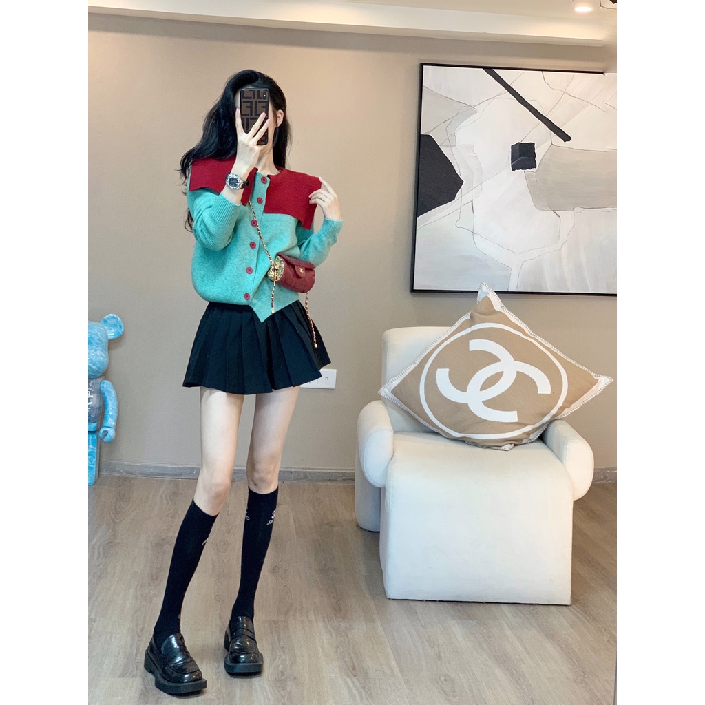 Áo khoác cardigan ZHELIHANGFEI dệt kim tay dài thời trang dành cho nữ tùy chọn màu sắc