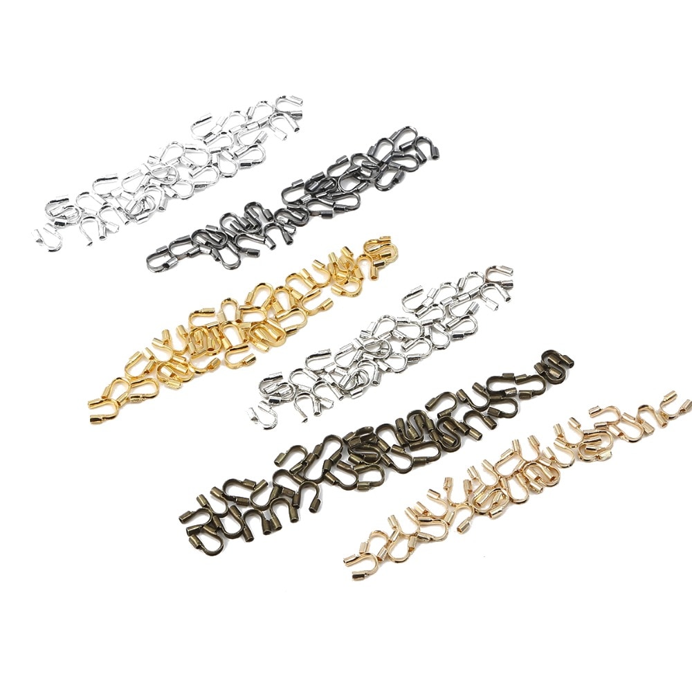 Beadia Set 100 Khóa Chữ U 4mm Bảo Vệ Dây Cáp Tiện Dụng