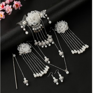 Bộ trâm cài tóc Hồ điệp hoa rủ 6 món cổ trang