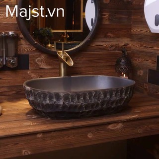 Chậu sứ nghệ thuật , chậu rửa tay sứ cao cấp, lavabo sứ mỹ thuật cao cấp MAJST L066