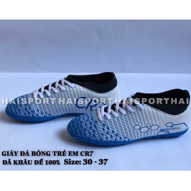 Giày đá bóng trẻ em CR7 -Tặng tất -Khâu đế 100% -Giày đá bóng sân cỏ nhân tạo CR7