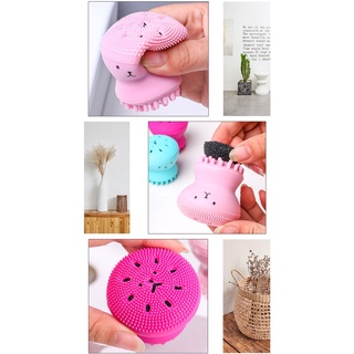 [Kèm hộp] Cọ rửa mặt, massage mặt bạch tuộc 2 đầu
