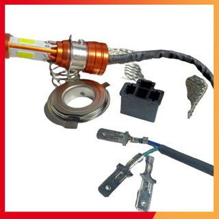 Đèn Pha Led 3 Tim Xe Máy Siêu Sáng Tản Nhiệt Đuôi Nhôm-CYT Chính Hãng