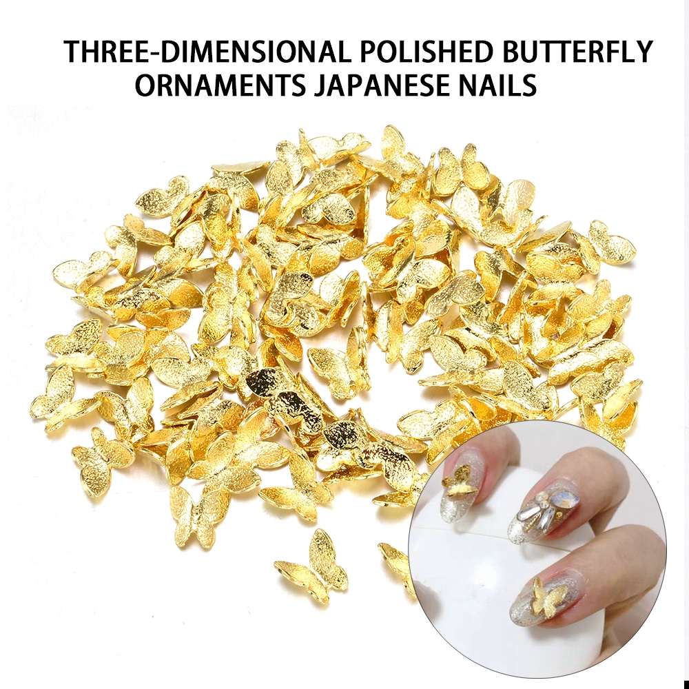 [Hàng mới về] Set 10 phụ kiện bươm bướm đính móng tay trang trí nghệ thuật xinh xắn