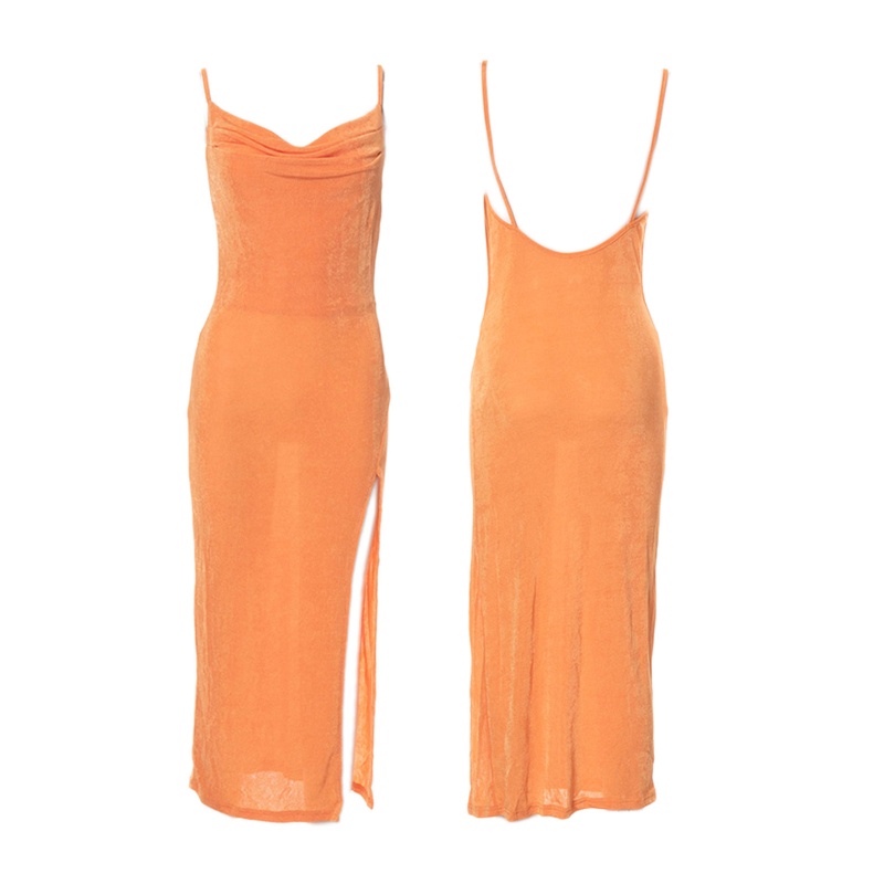 Brroa Đầm Midi Không Tay Xẻ Tà Cao Gợi Cảm Thời Trang Mùa Hè Cho Nữ