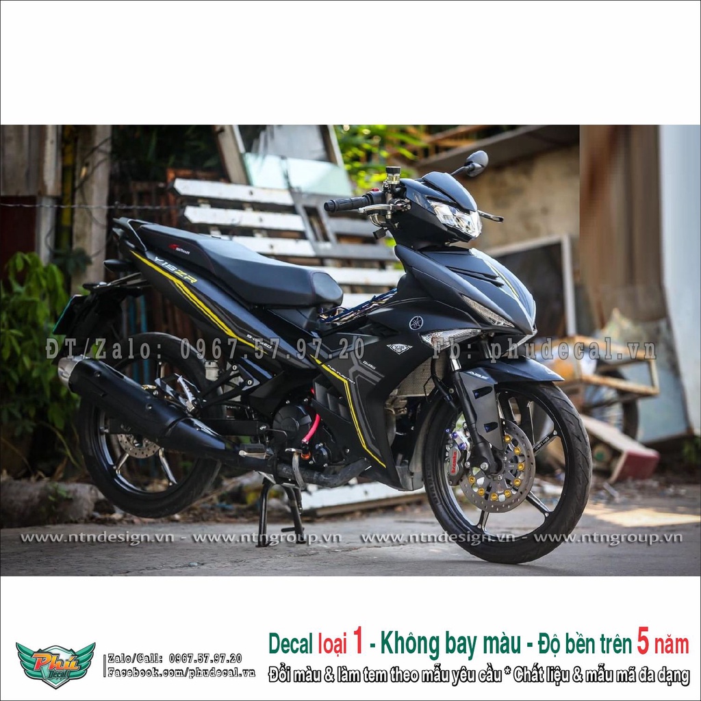 Tem rời Exciter 150 đen nhám (2)