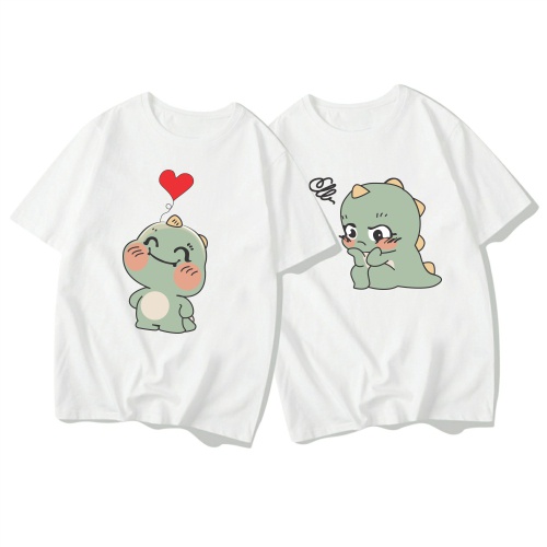 Áo đôi nam nữ tình yêu giá rẻ in hình ❤️KHỦNG LONG ĐÁNG YÊU❤️GIá chỉ 1 áo | COUPLE STORE