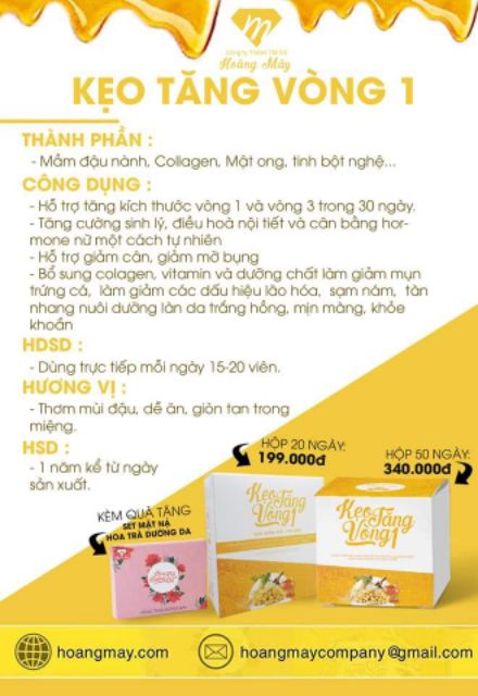 Kẹo Colagen Tăng Vòng 1 ( sử dụng 40 ngày ) | BigBuy360 - bigbuy360.vn