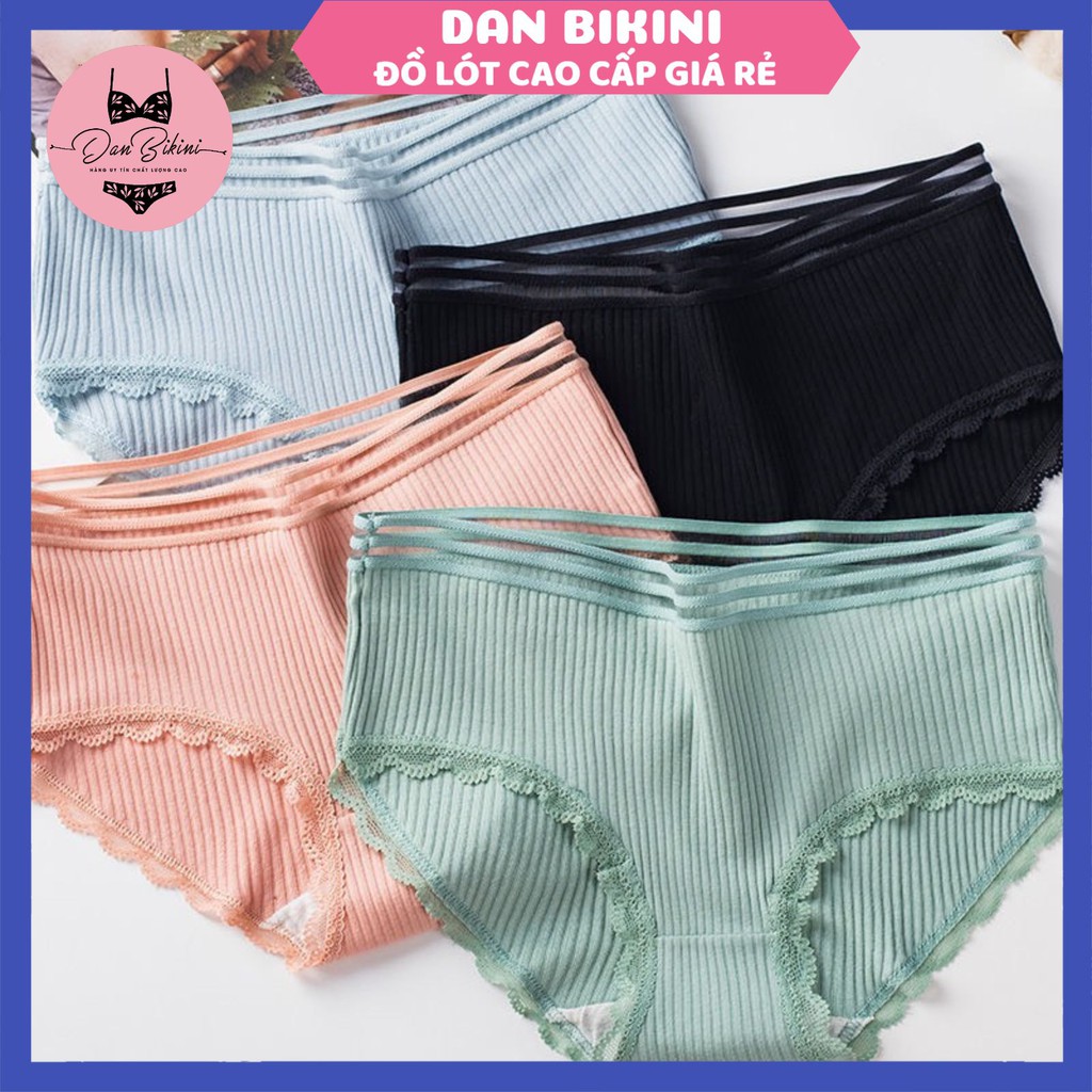 Quần Lót Nữ Cotton gân tâm cạp lưới phối viền ren điệu đà quyến rũ mã 1776 | BigBuy360 - bigbuy360.vn
