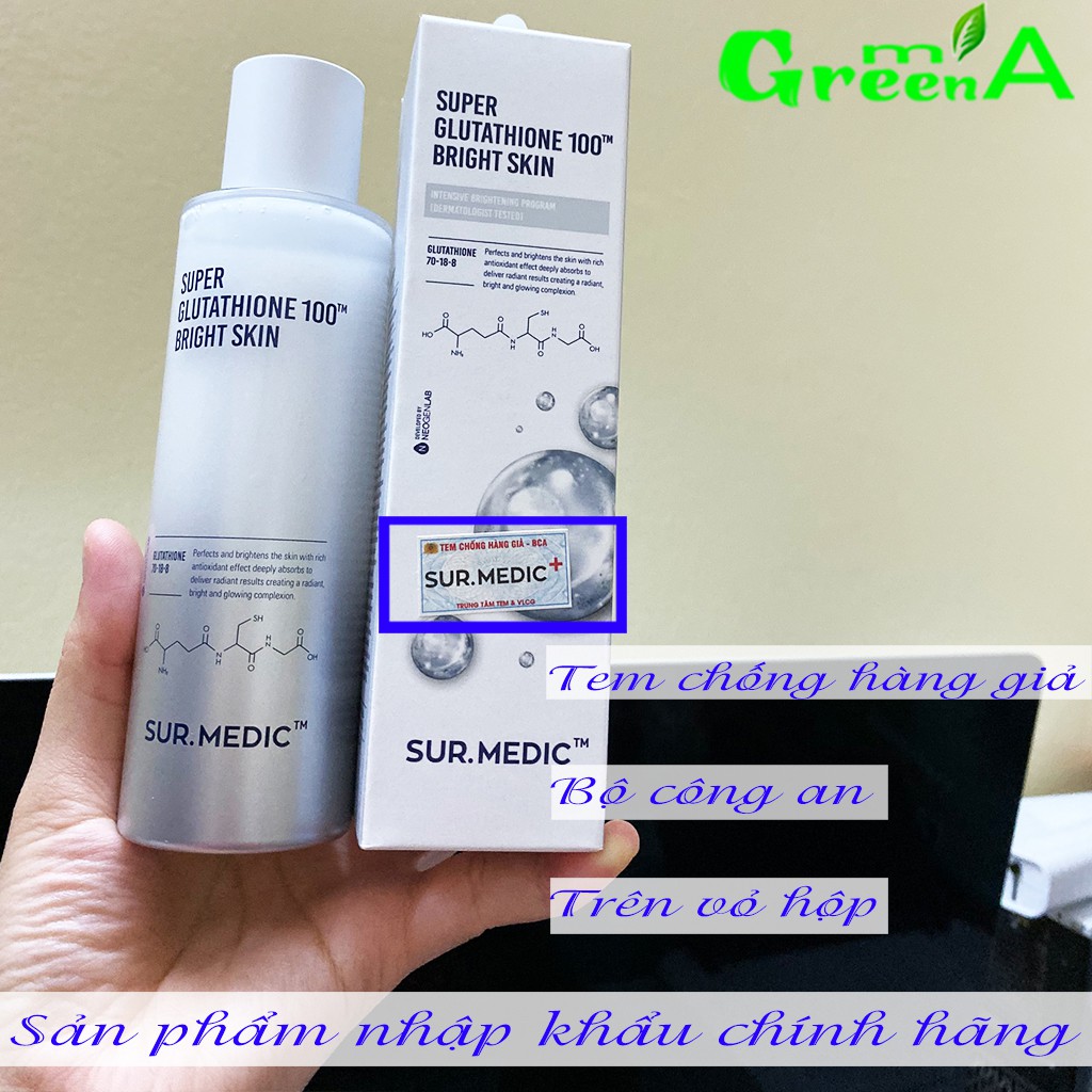 Toner Sur Medic Nước Hoa Hồng Dưỡng Trắng Da Sur.Medic+ Super Glutathione 100 Bright Skin 145ml [NHẬP KHẨU CHÍNH HÃNG] | BigBuy360 - bigbuy360.vn