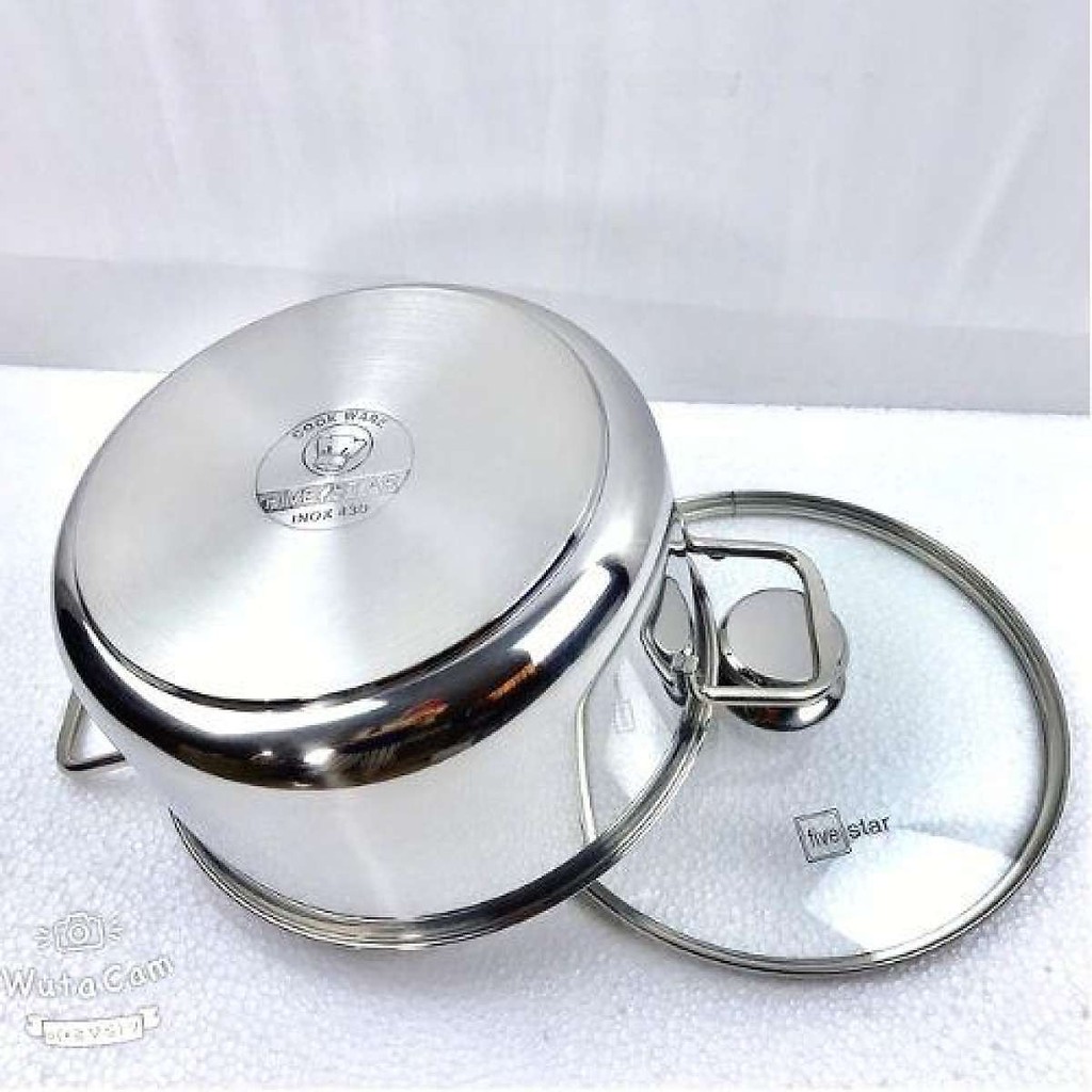 Nồi Inox 3 đáy Five star Đáy Từ 20cm, 24cm, 26cm, 28cm