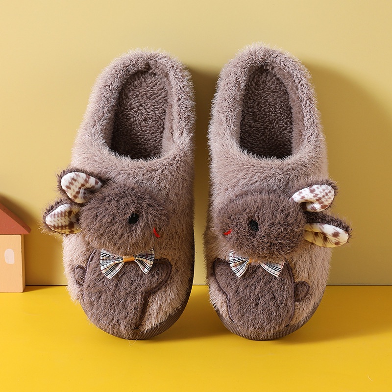 Dép Bông Đi Trong Cho Bé, Dép Lông Họa Tiết Đáng Yêu