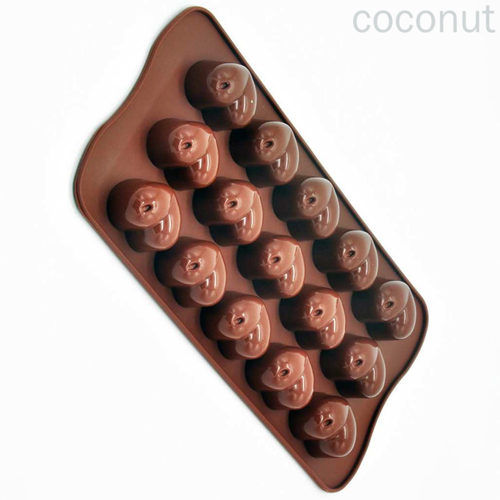 Khuôn Silicon Làm Bánh Kẹo Hình Trái Tim 3d 15 Ngăn Tiện Dụng