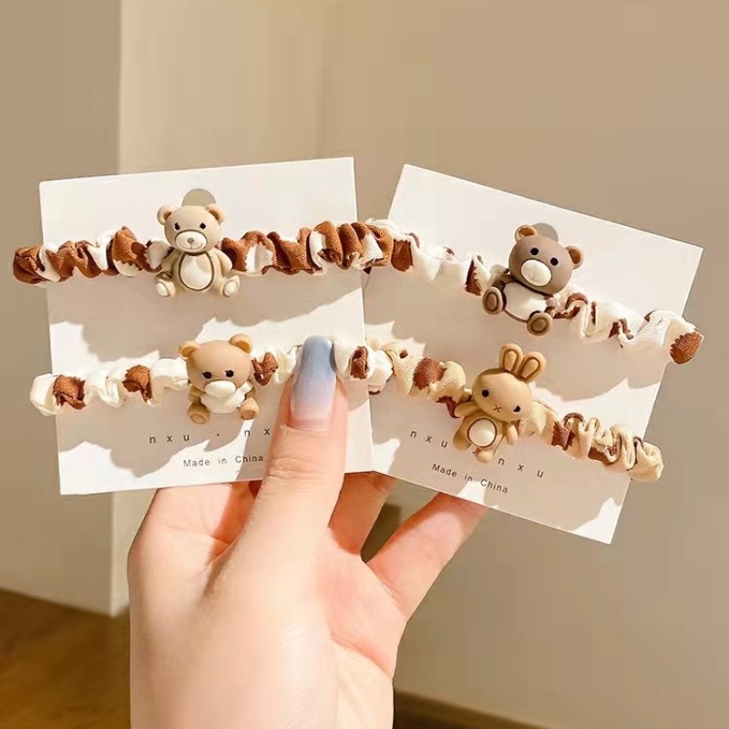 Dây Cột Tóc Co Giãn Tốt Hình Gấu / Thỏ Dễ Thương Thời Trang 2022 Cho Nữ